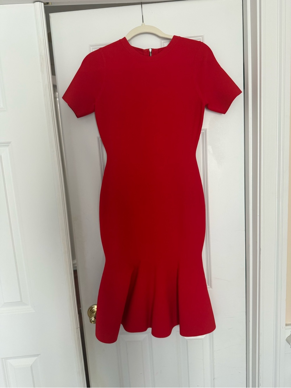 Milly Red Mermaid Hem Fitted Dress - Picture 2 of 7